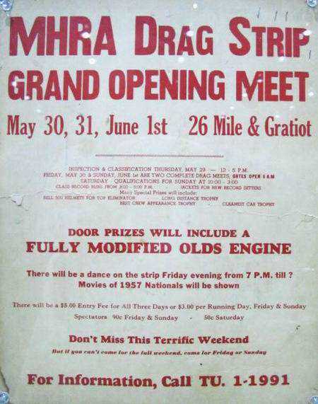 Motor City Dragway - Old Poster (newer photo)